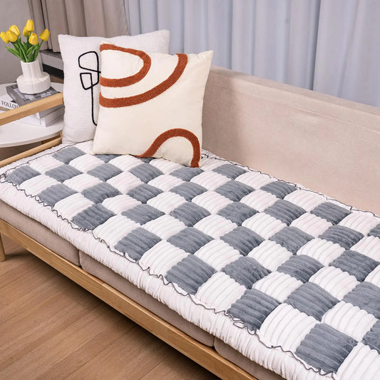 Flying Paws Dog Couch Cover Protector Couch Cover for Dogs Washable Pet Bed Couch Cover Pet Friendly Sofa Cover for Large Dogs (Blue-Grey 27 * 82 inch)